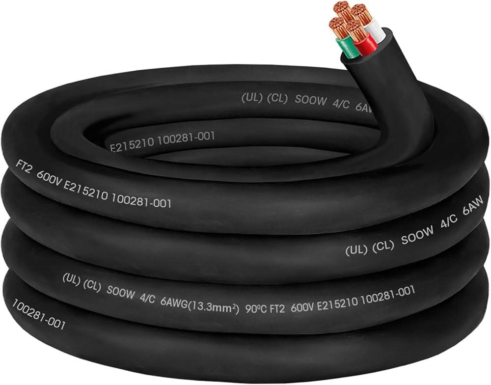 100' 6/4 GENERATOR CABLE WITH BARE ENDS