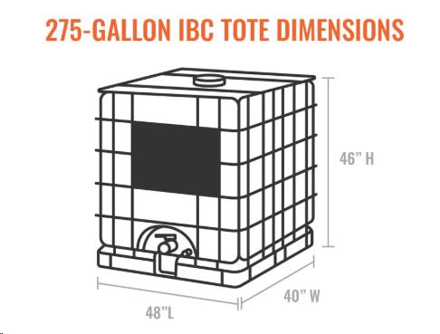 275 GALLON WATER TANK view 2