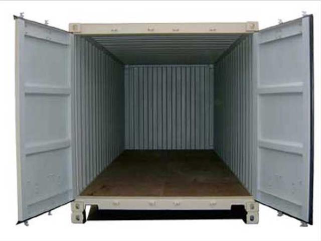 8'X20' STORAGE CONTAINER-2 DOORS 1 END view 2