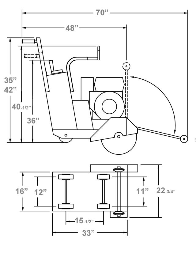 20" WALK BEHIND CUT SAW - GAS POWERED view 3