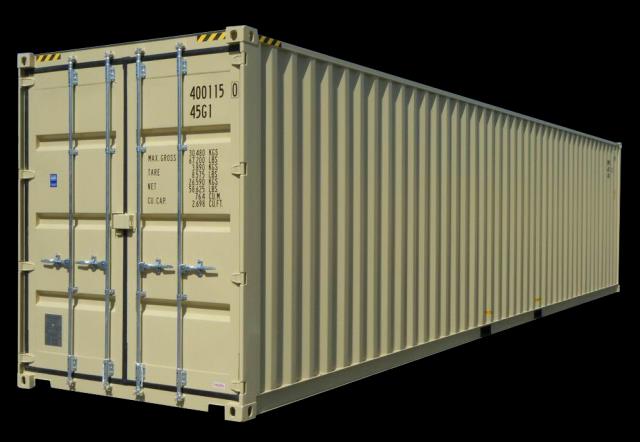 8'X40' STORAGE CONTAINER-2DOORS 1 END