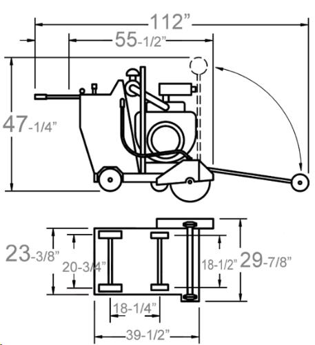 30" WALK BEHIND CUT SAW ELECTRIC 230/480 view 2