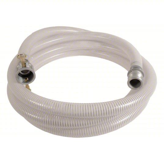 1.5" X 25' SUCTION HOSE FOR WATER W/CAMS