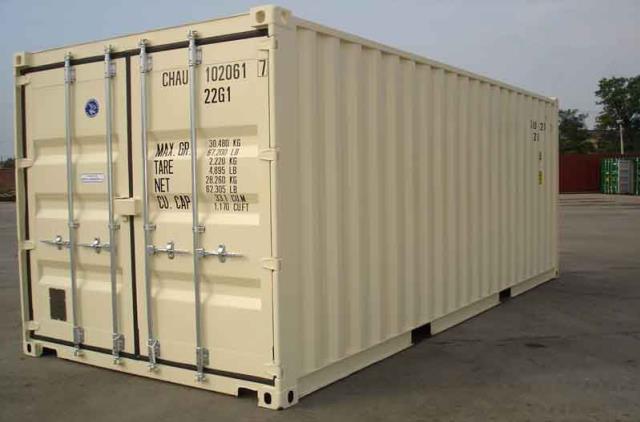 8'X20' STORAGE CONTAINER-2 DOORS 1 END view 3